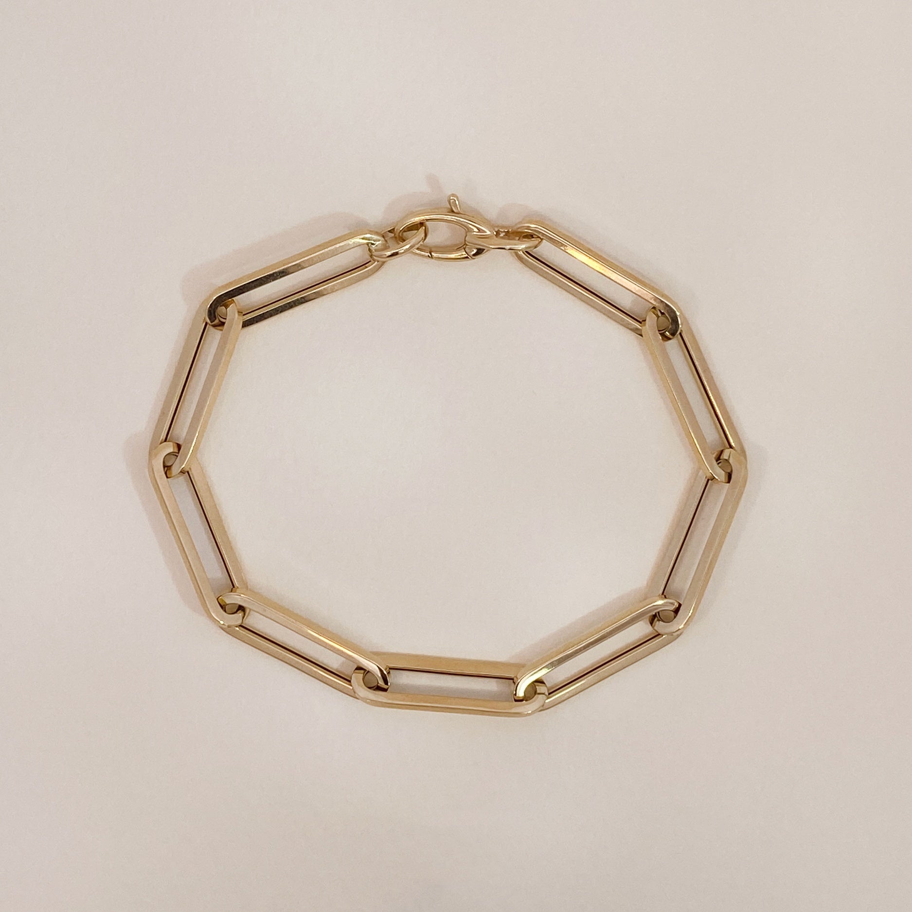 Statement Paperclip Bracelet Gold