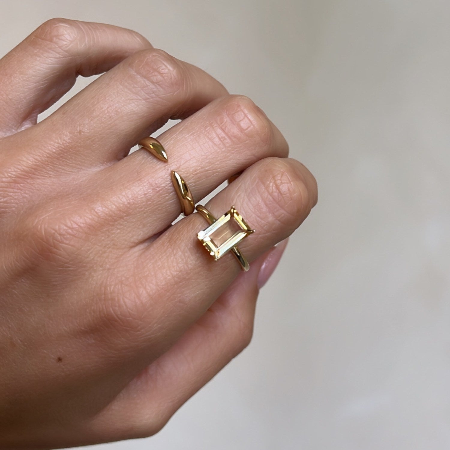 Statement citrine ring