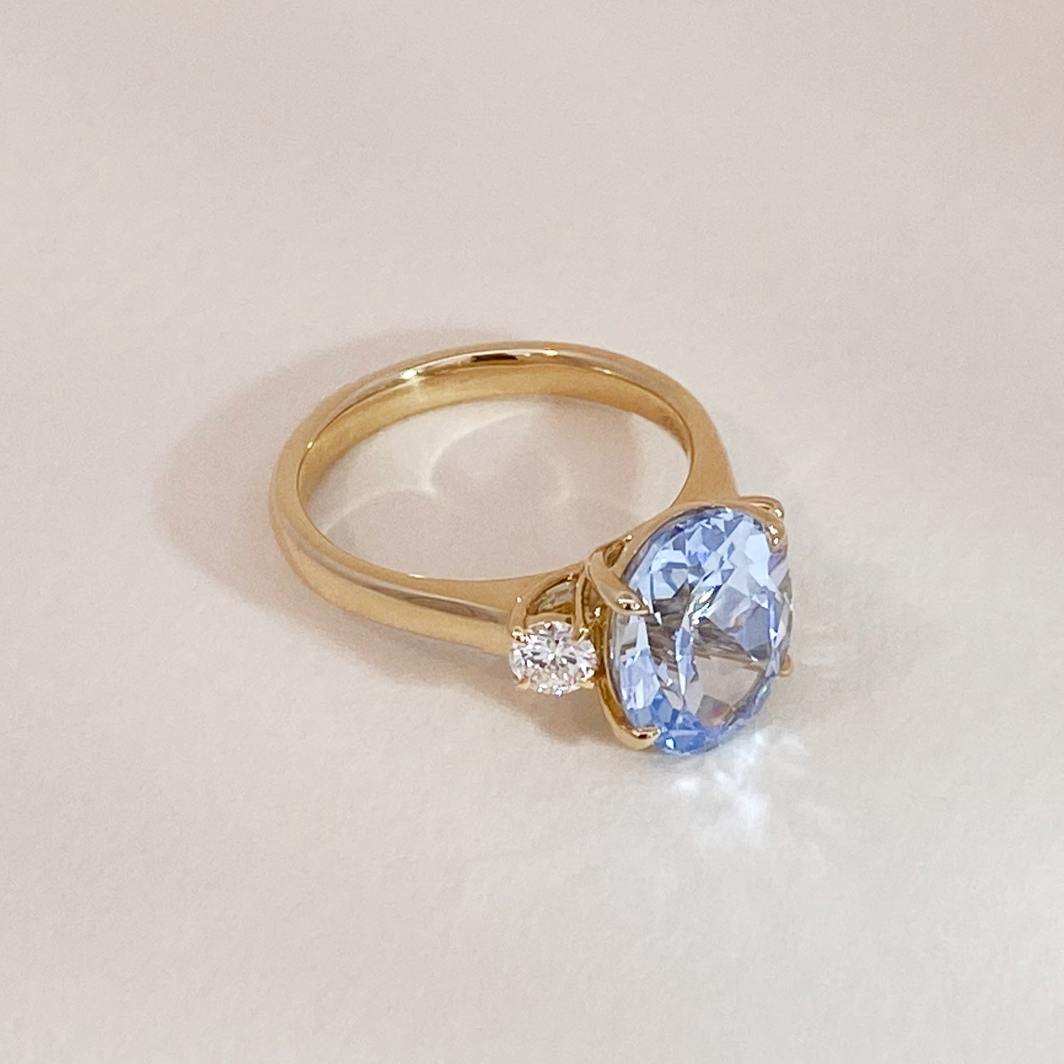 Topaz & Diamonds Ring