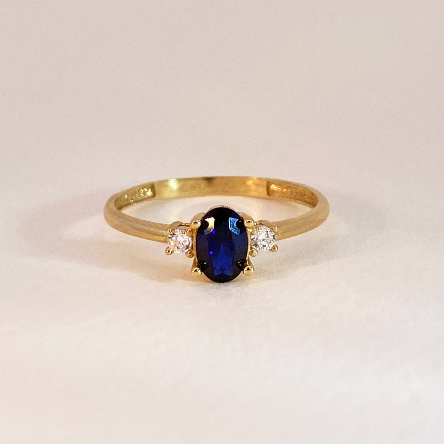 Trilogy ring blauw