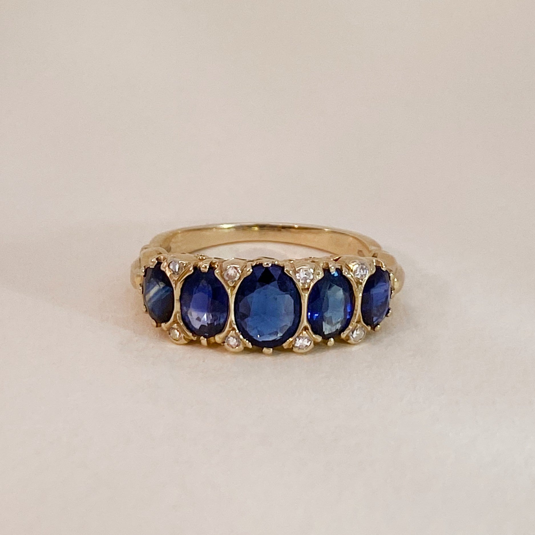 Venetian Sapphire Row Ring