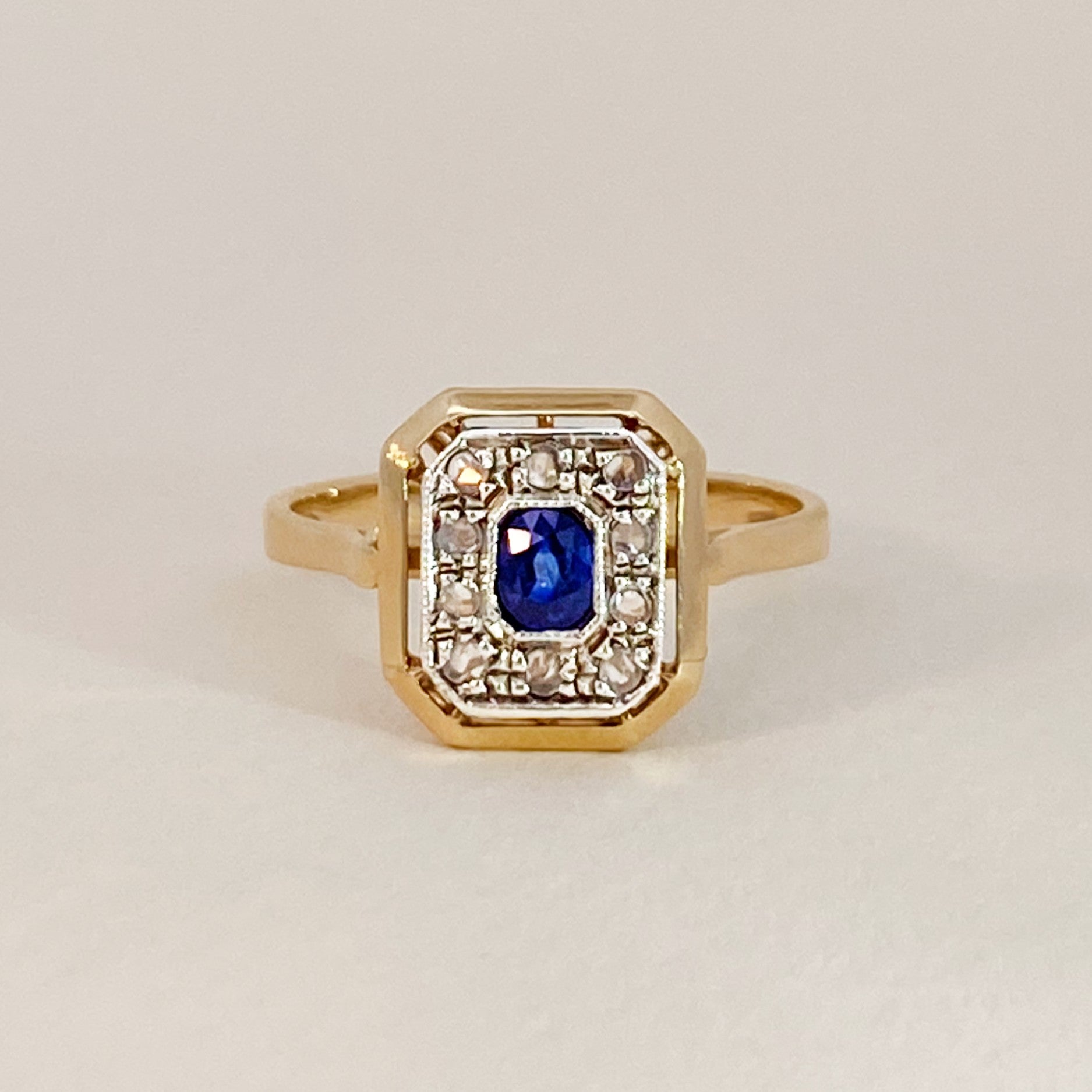 Vierkante Lady Di Ring