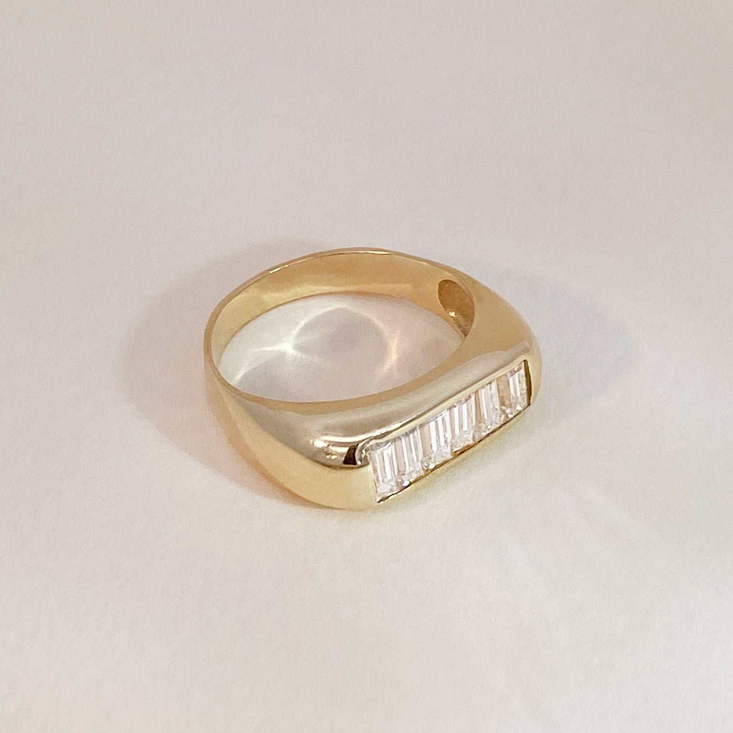 Vintage Baguettes Signet Ring