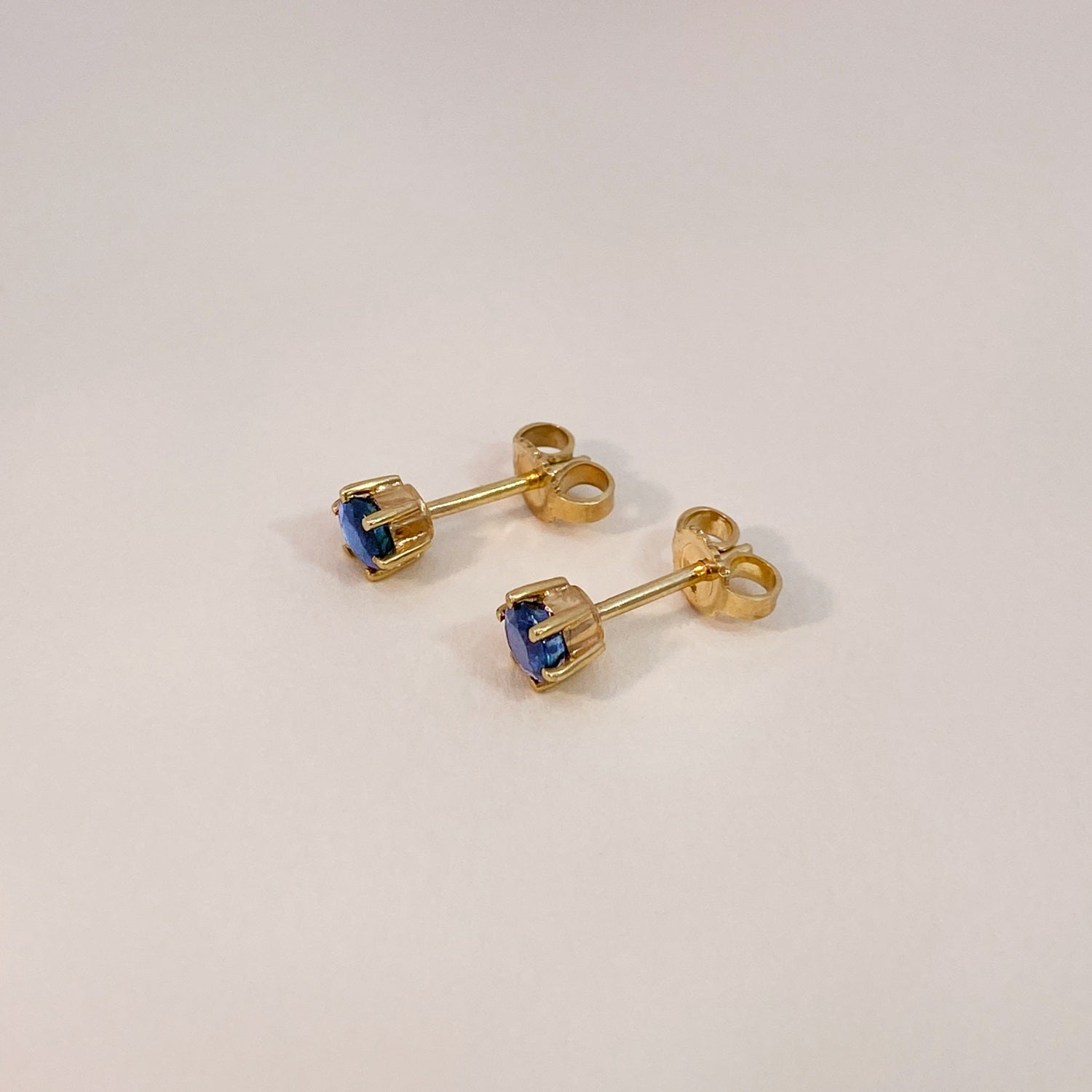 Vintage Blue Sapphire Studs