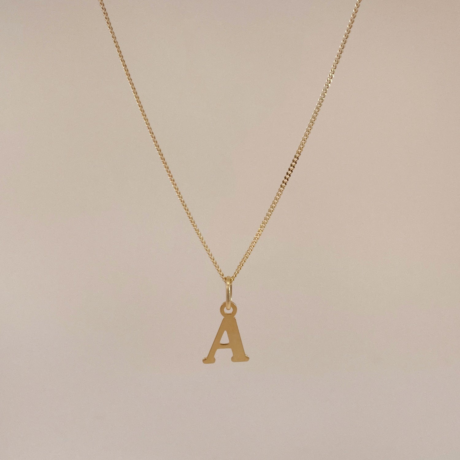 Vintage Gold Letter A Pendant