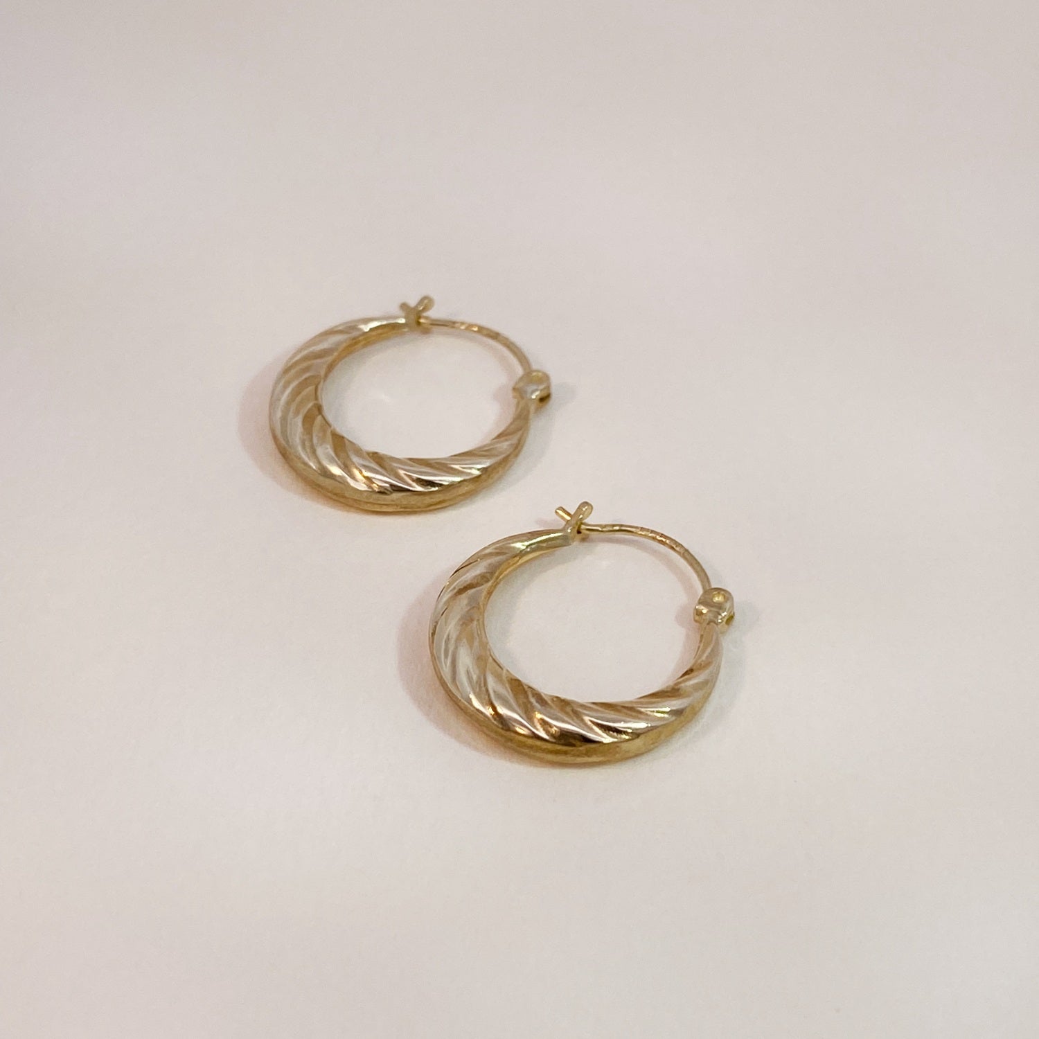 Vintage Gold Swirl Hoops