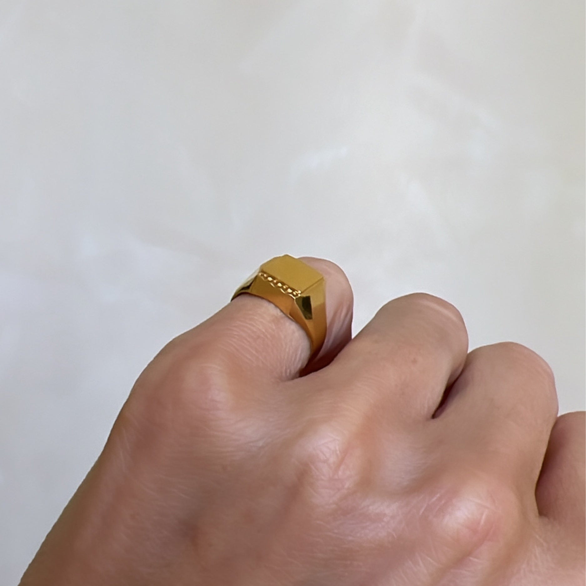 Vintage Golden Detailed Signet Ring