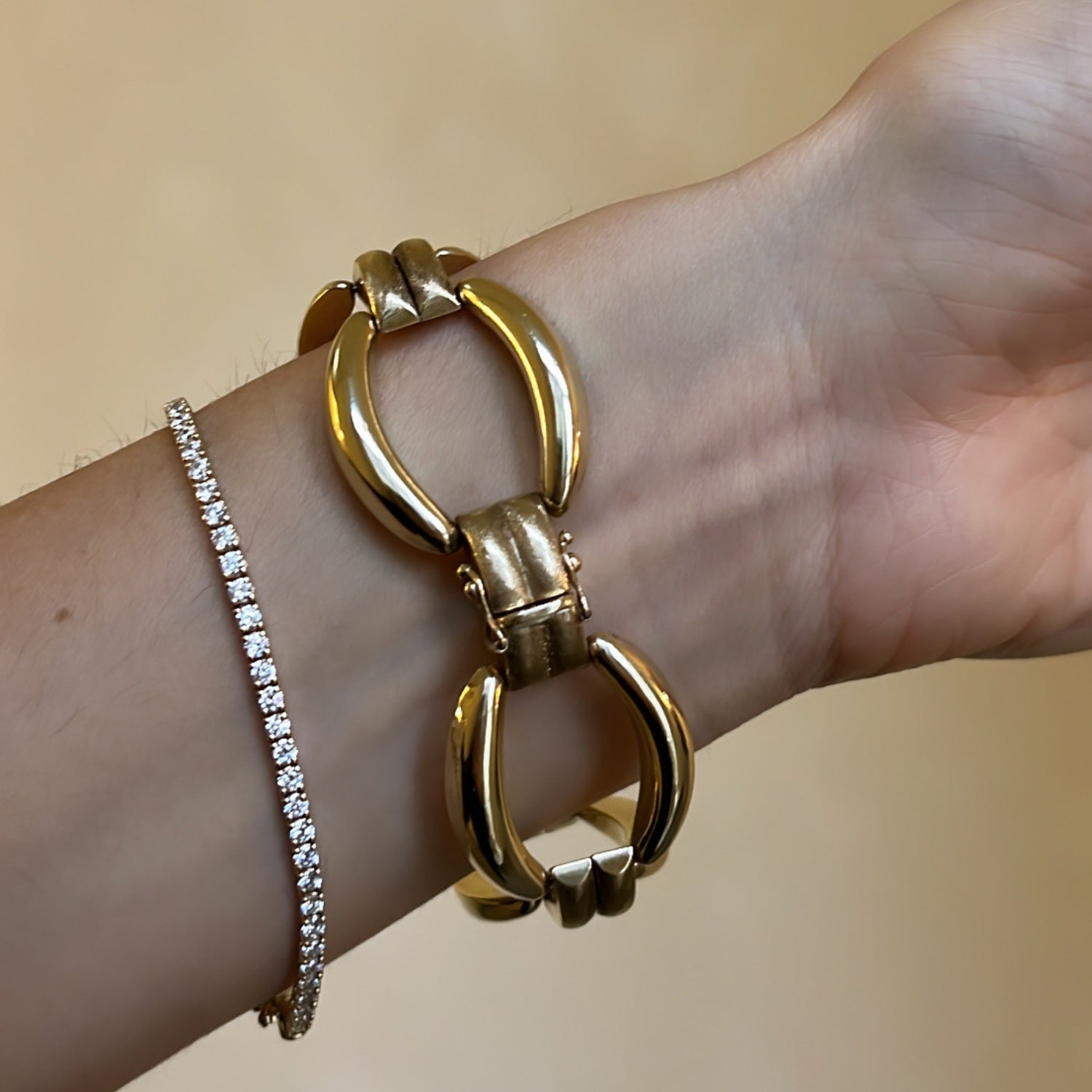 Vintage Golden Statement Bracelet