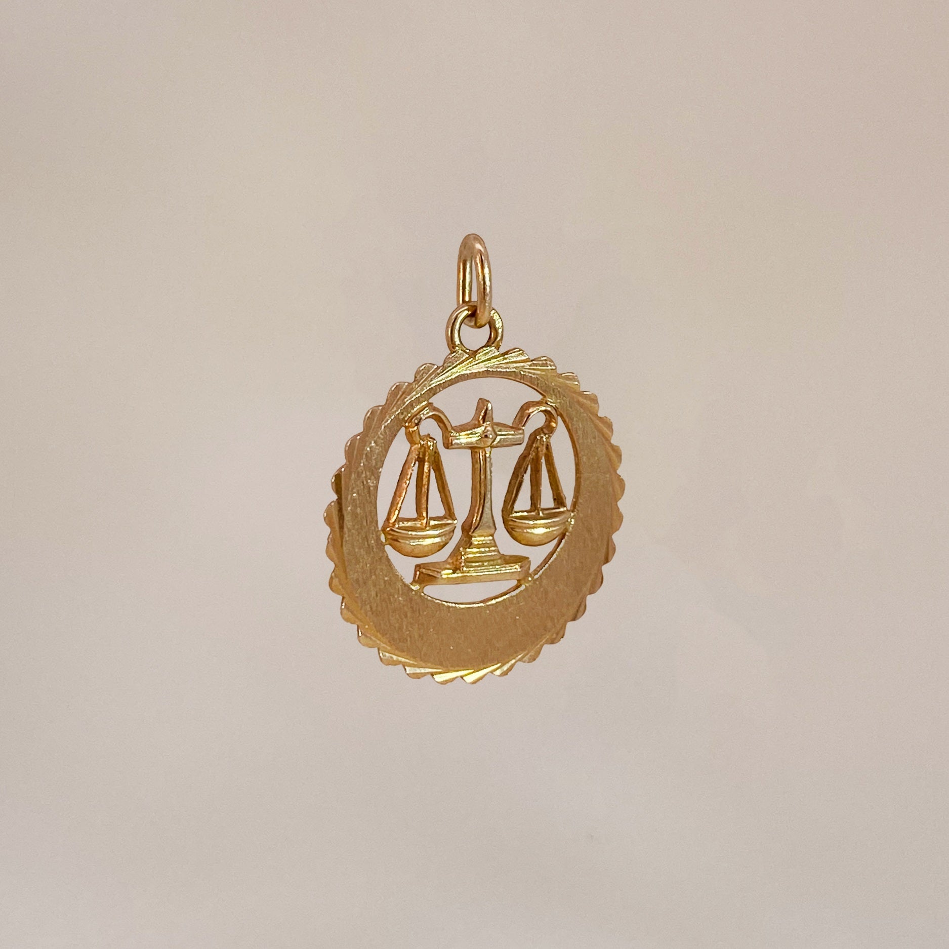 Vintage Libra Zodiac Pendant