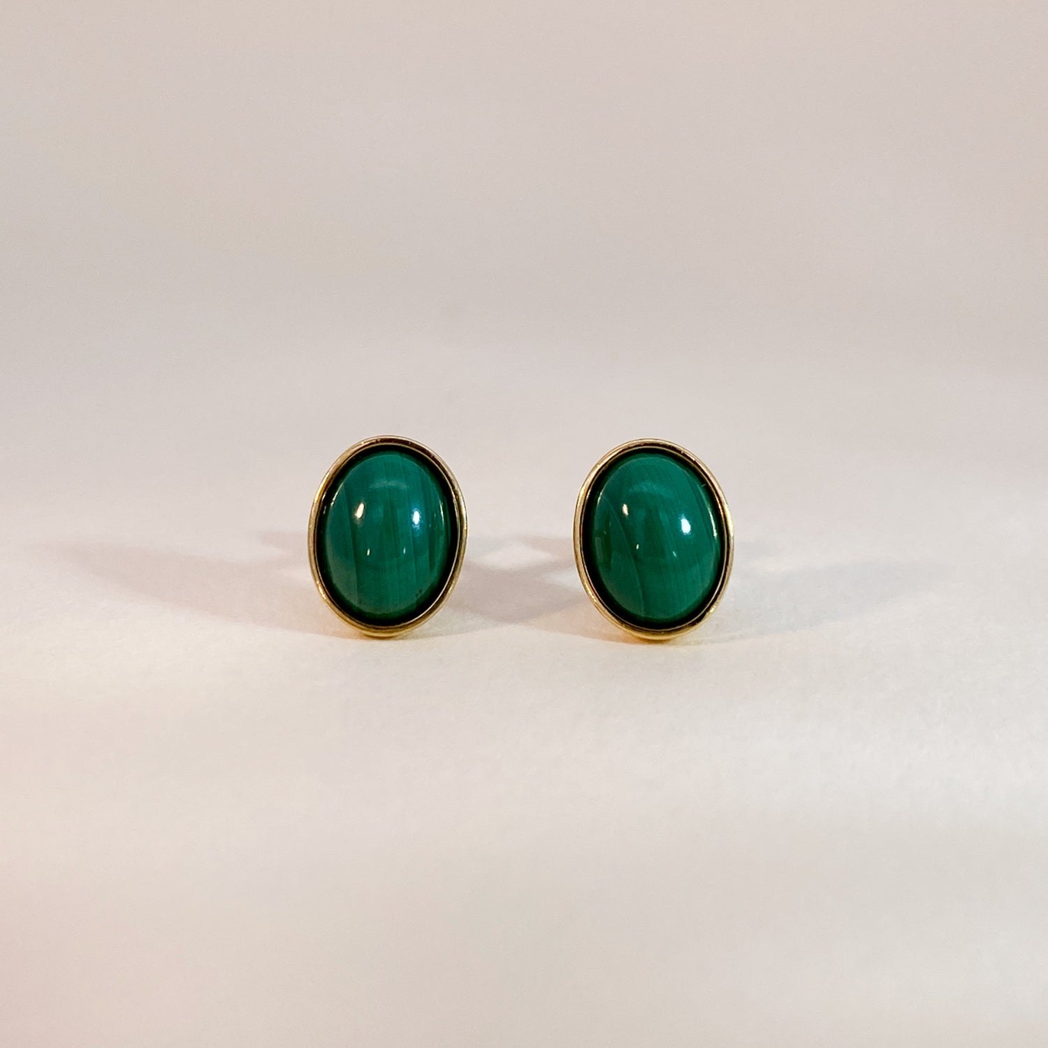 Vintage Malachite Studs