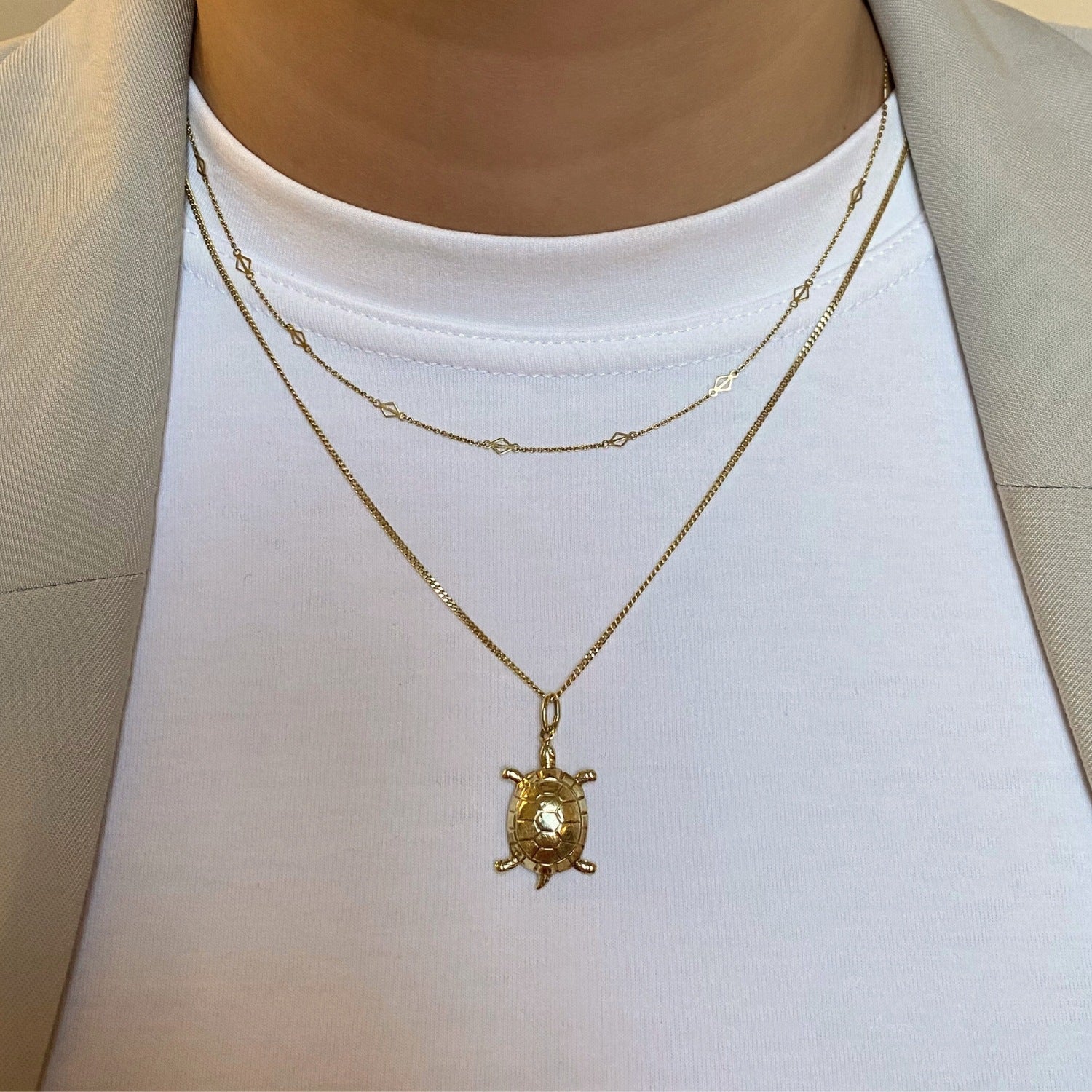 Vintage Schildpad Ketting