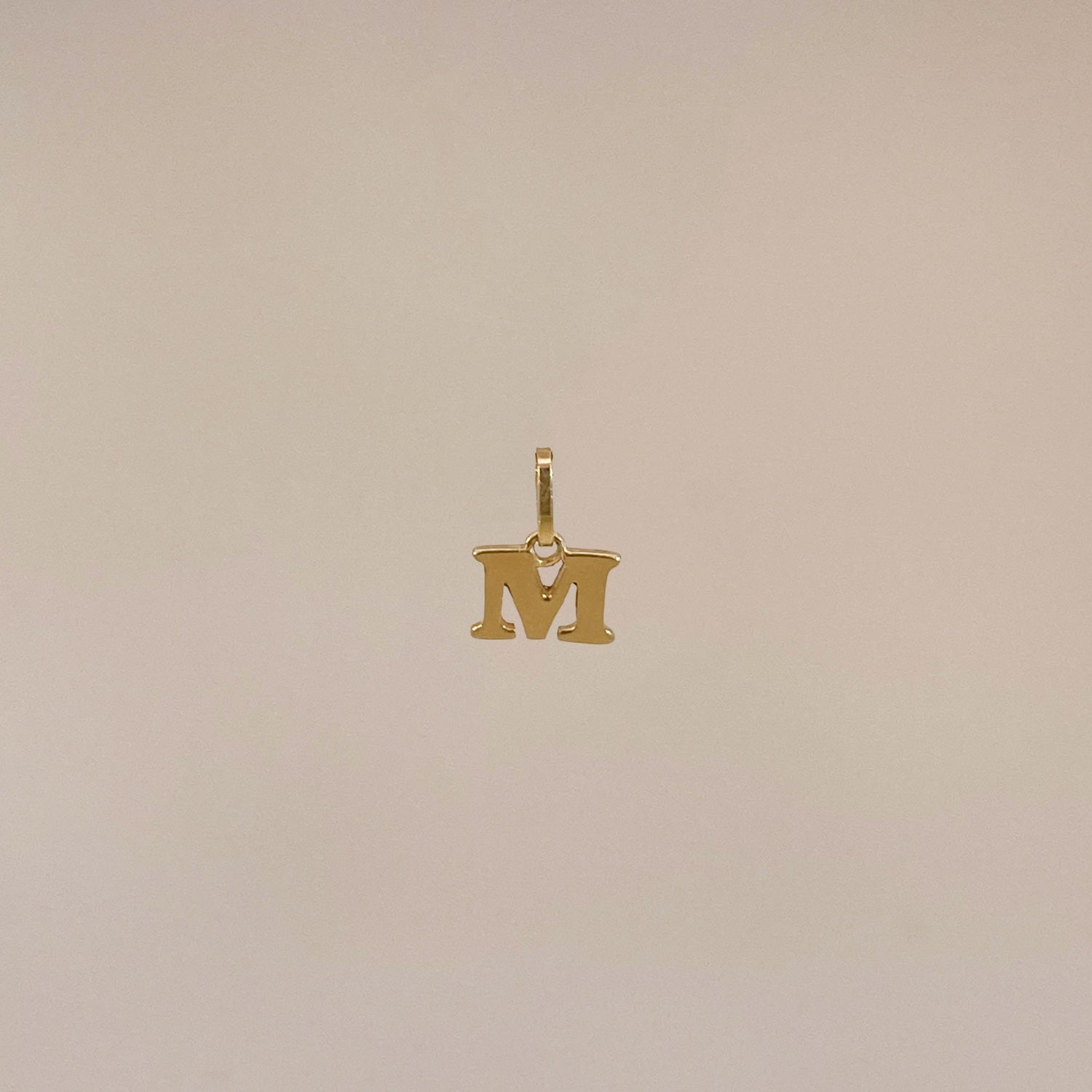 Vintage Tiny Letter M Pendant