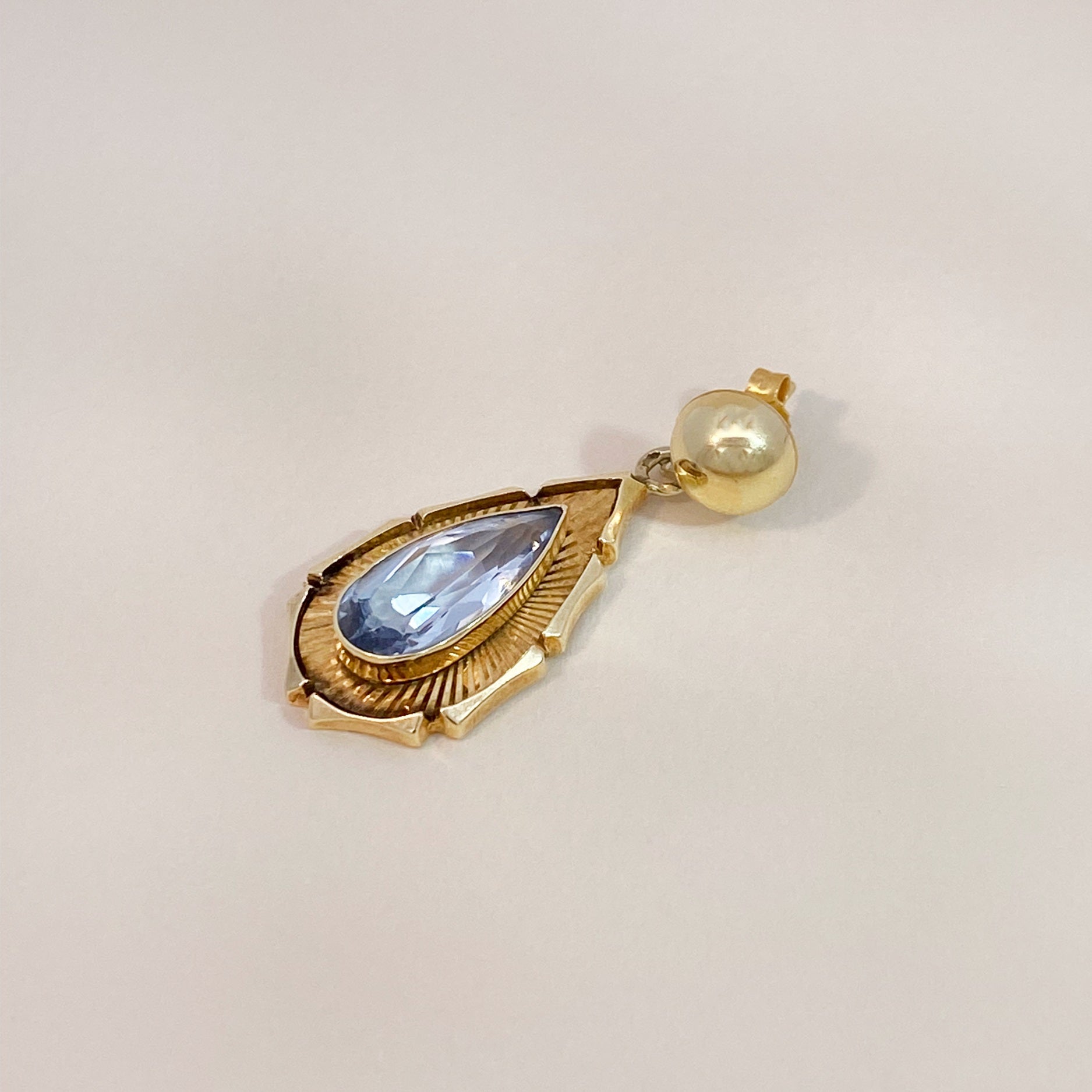 Vintage Unique Blue Spinel Earring