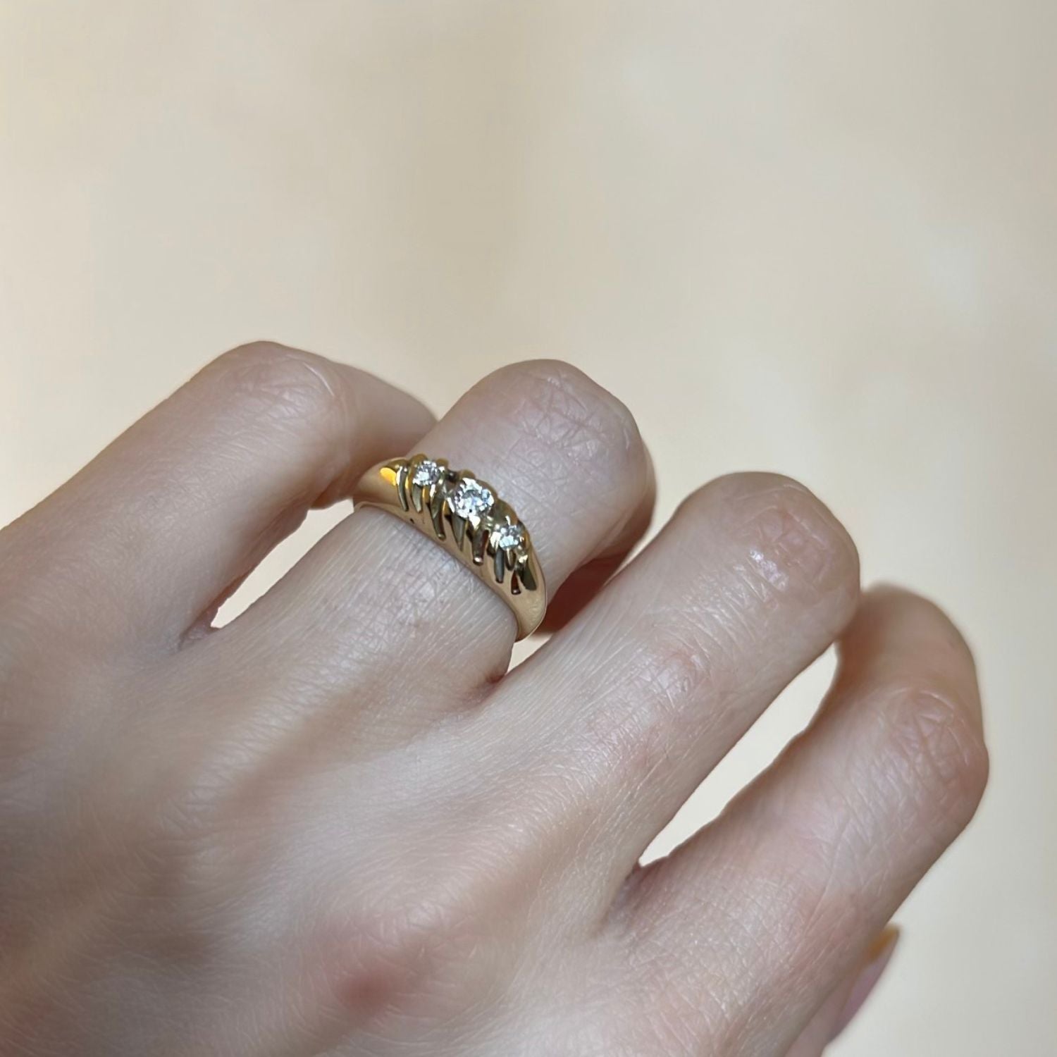 Vintage trio diamant ring