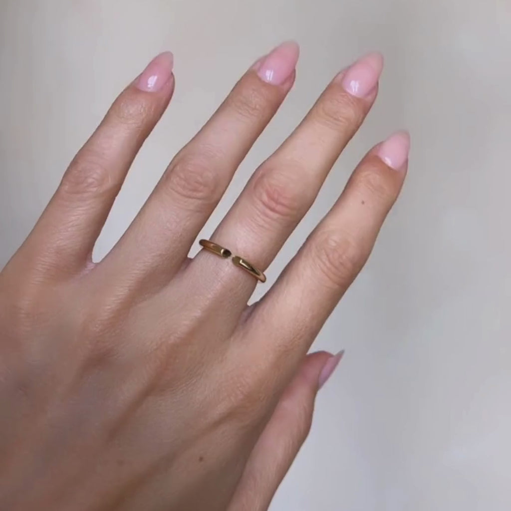 Open Edge Ring Gold