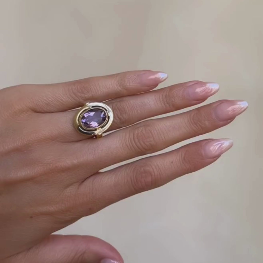 Vintage Amethyst Statement Ring video