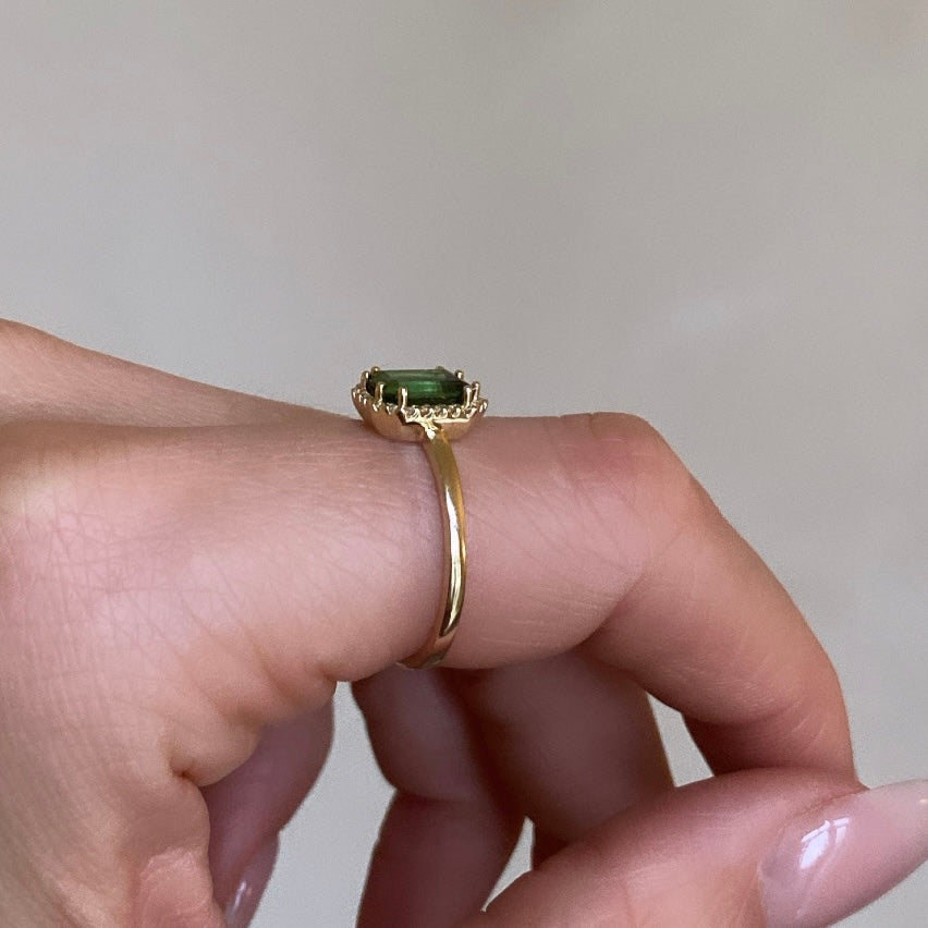 Tourmaline & Diamonds Ring