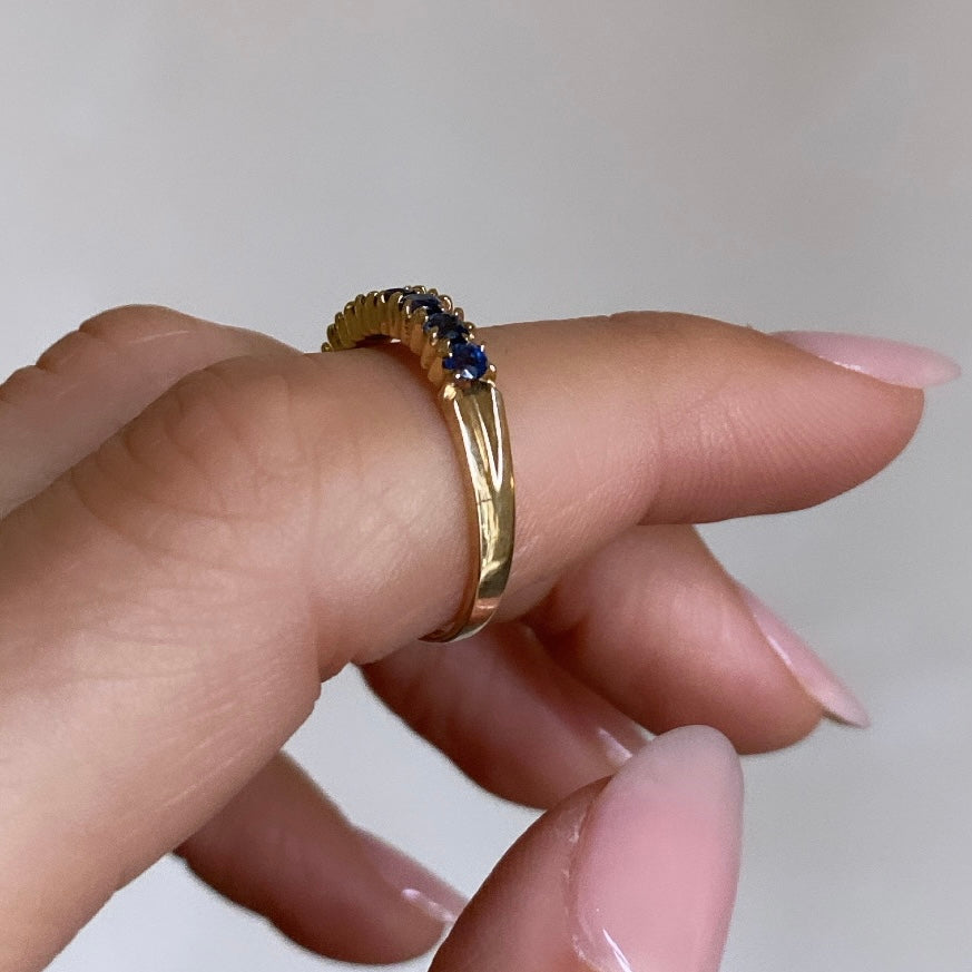 Sapphire Row Ring