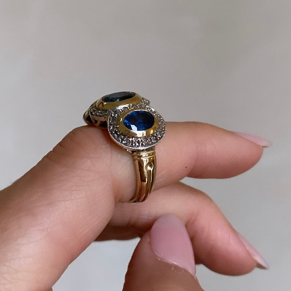 Sapphire Trilogy Ring