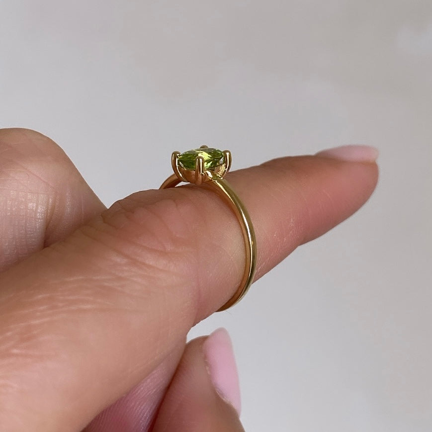 Peridot Oval Ring