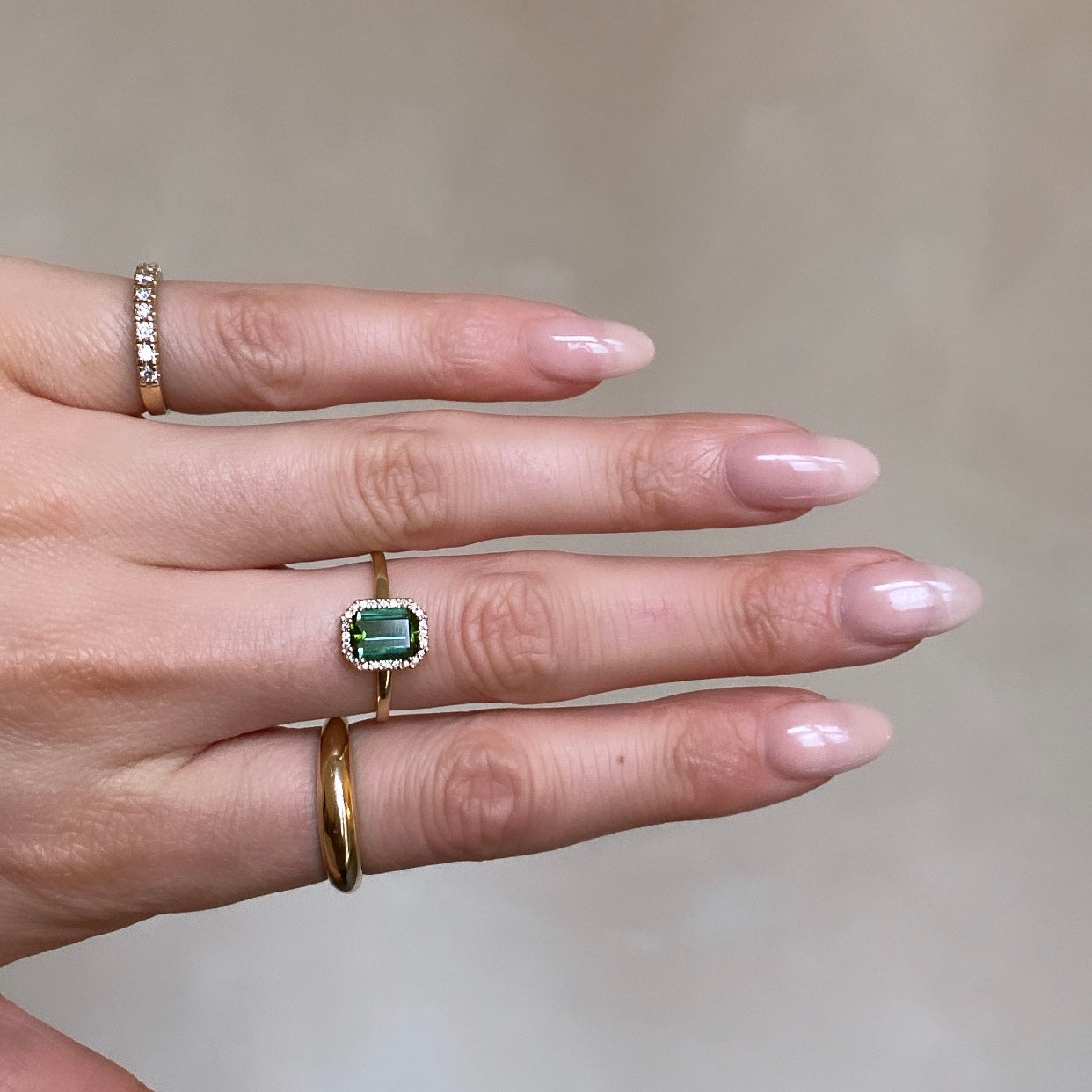 Tourmaline & Diamonds Ring