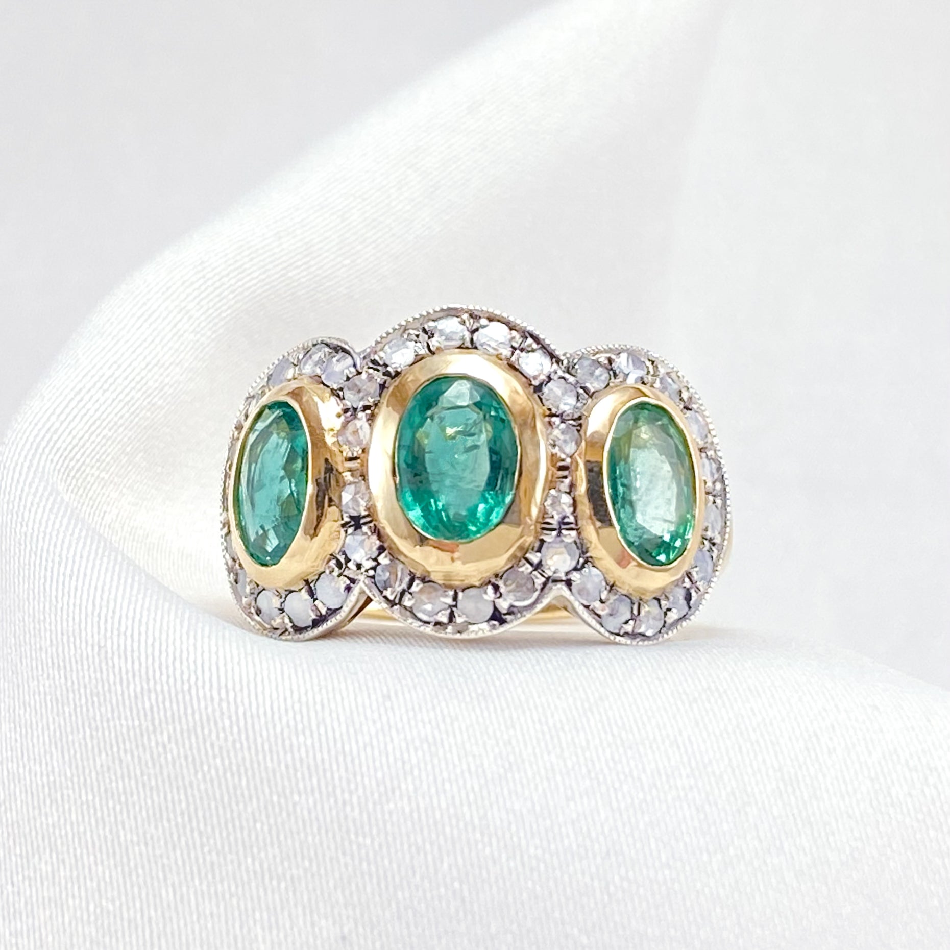 Emerald Trilogy Ring