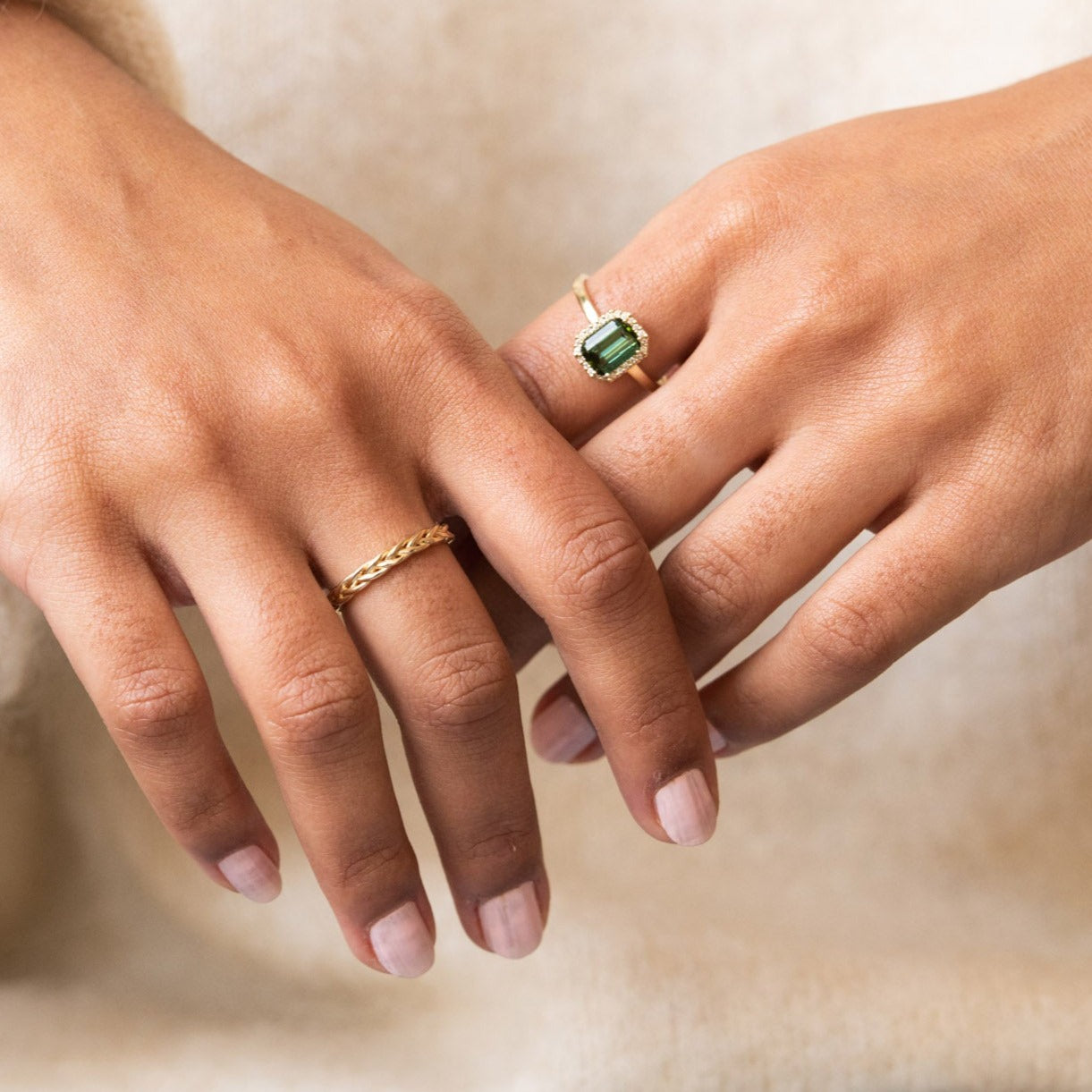 Tourmaline & Diamonds Ring