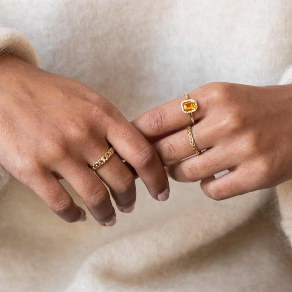 Citrine & Diamonds Beauty Ring